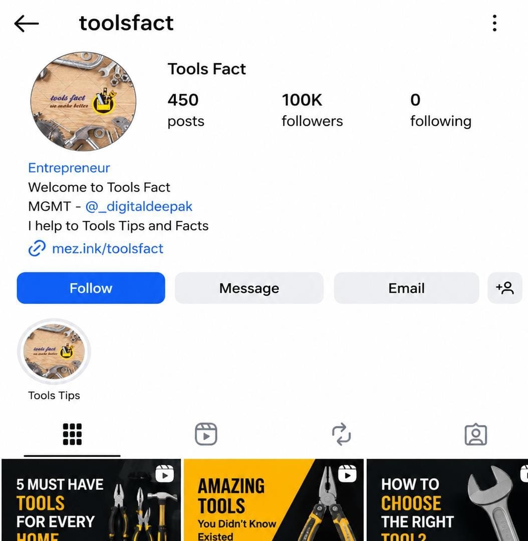 Tools Fact — Instagram growth with Orgix Media